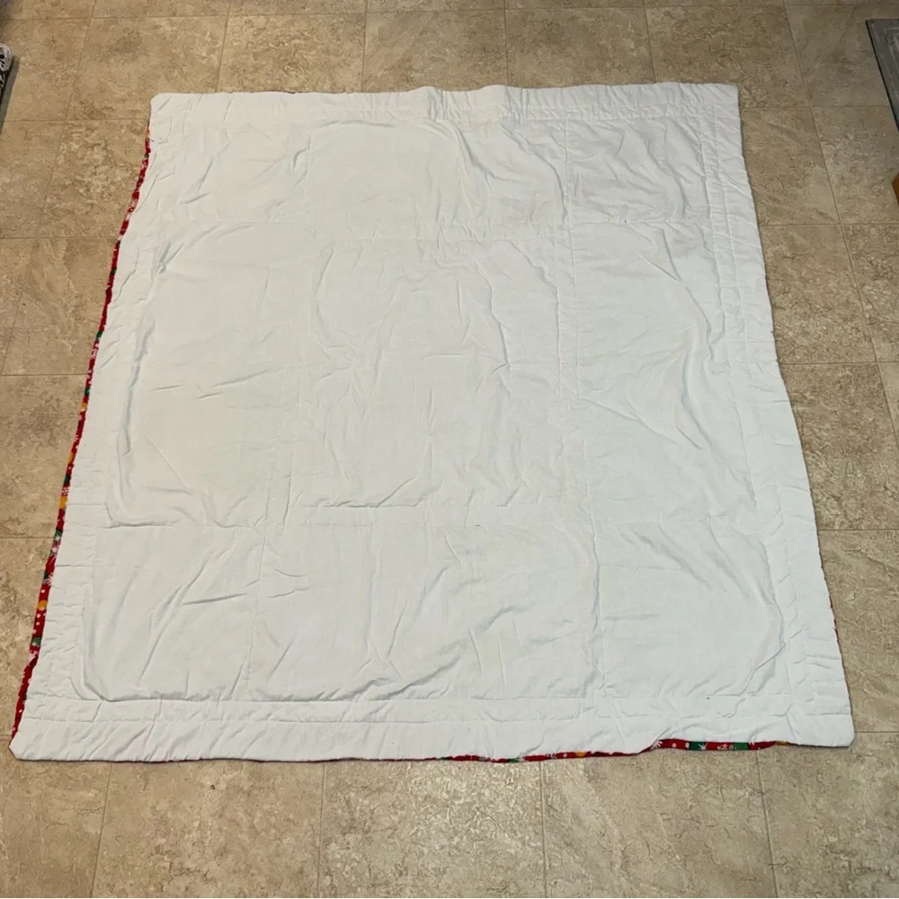 Handmade Vintage Gingerbread House & Gingerbread Men Quilted Small Throw Holiday